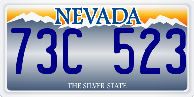 NV license plate 73C523
