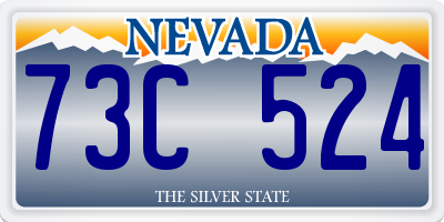 NV license plate 73C524