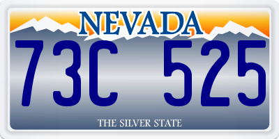 NV license plate 73C525