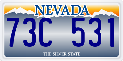 NV license plate 73C531