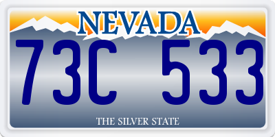 NV license plate 73C533