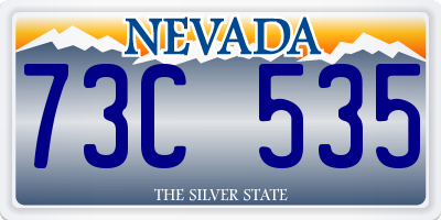 NV license plate 73C535