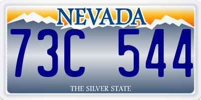 NV license plate 73C544