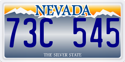 NV license plate 73C545