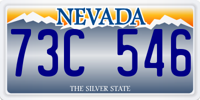 NV license plate 73C546