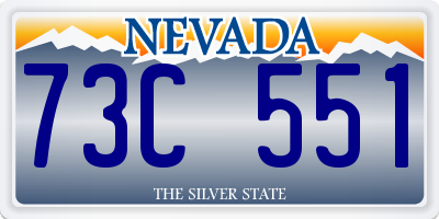 NV license plate 73C551