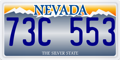 NV license plate 73C553