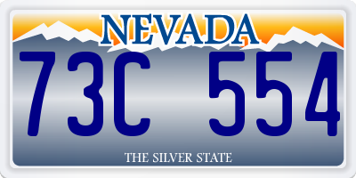 NV license plate 73C554