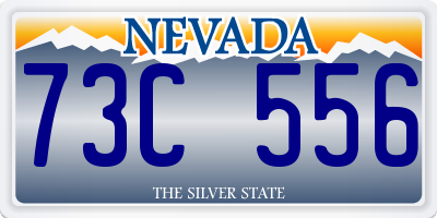 NV license plate 73C556