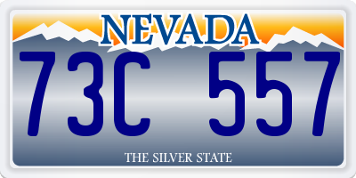 NV license plate 73C557