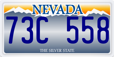 NV license plate 73C558