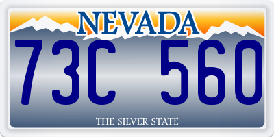 NV license plate 73C560