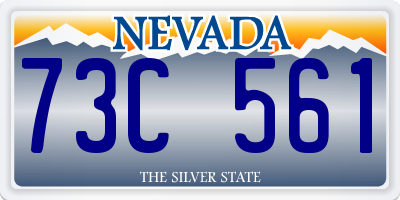 NV license plate 73C561