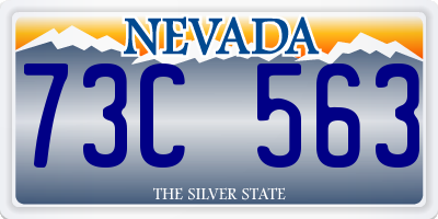 NV license plate 73C563