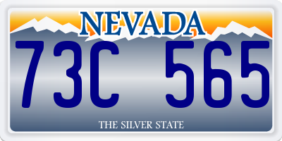 NV license plate 73C565