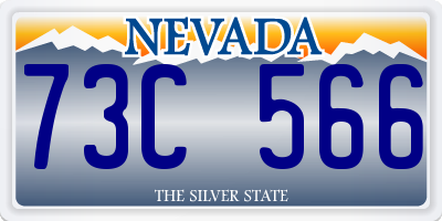 NV license plate 73C566