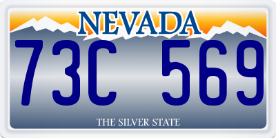 NV license plate 73C569