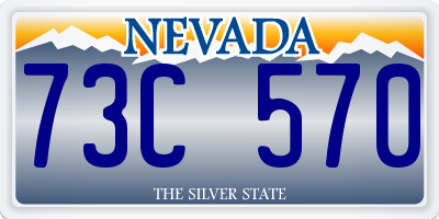 NV license plate 73C570