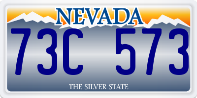 NV license plate 73C573