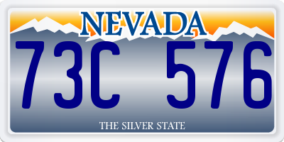 NV license plate 73C576