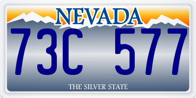 NV license plate 73C577