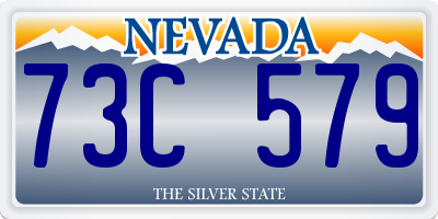 NV license plate 73C579