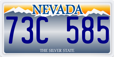 NV license plate 73C585