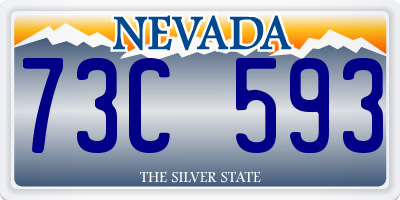 NV license plate 73C593
