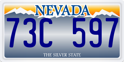 NV license plate 73C597