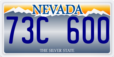 NV license plate 73C600