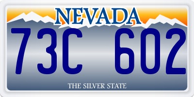 NV license plate 73C602