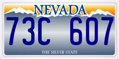NV license plate 73C607