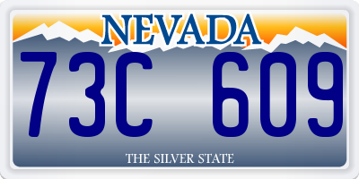 NV license plate 73C609
