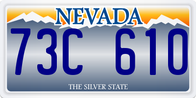 NV license plate 73C610
