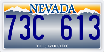 NV license plate 73C613