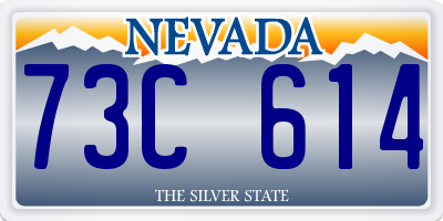 NV license plate 73C614