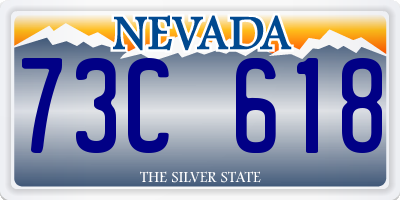 NV license plate 73C618