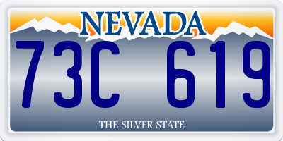 NV license plate 73C619