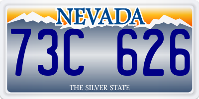 NV license plate 73C626