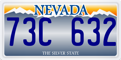 NV license plate 73C632