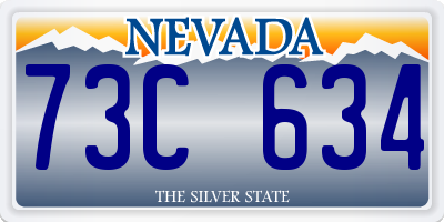 NV license plate 73C634
