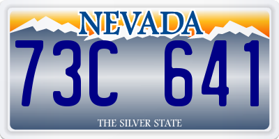 NV license plate 73C641
