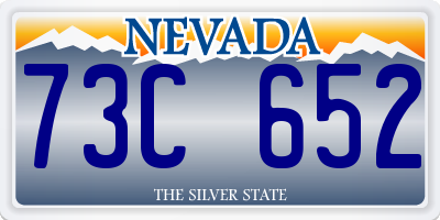 NV license plate 73C652