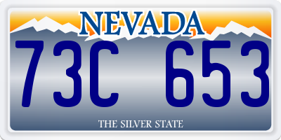 NV license plate 73C653