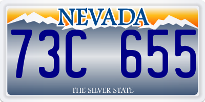 NV license plate 73C655