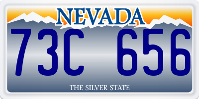 NV license plate 73C656