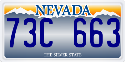 NV license plate 73C663