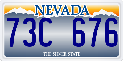 NV license plate 73C676