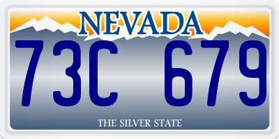 NV license plate 73C679