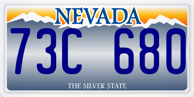 NV license plate 73C680
